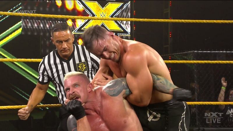 Dexter Lumis returned to the ring against a game Austin Theory